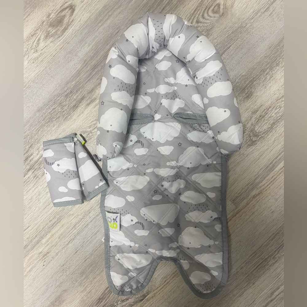 NEW! Goldbug Baby Head Support & Strap Cover Set